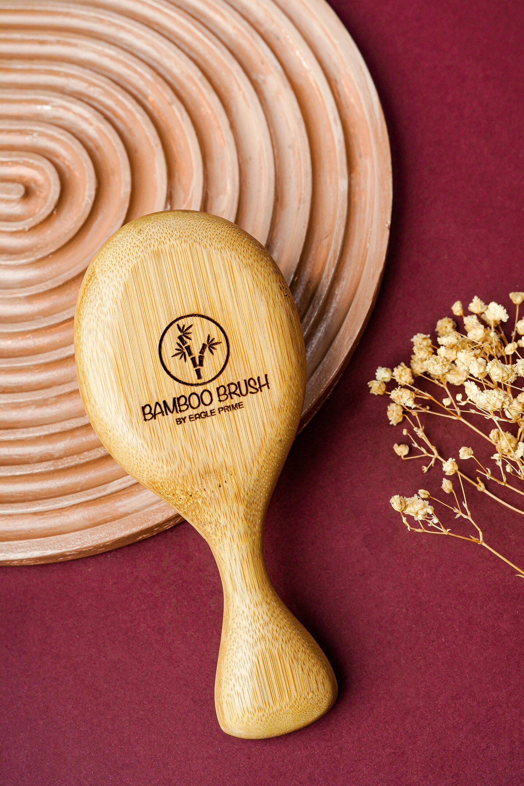 فرشاة شعر من خشب البامبو صغيرة للسفر | Bamboo Travel Hair Brush - Eagle Prime - Image 2