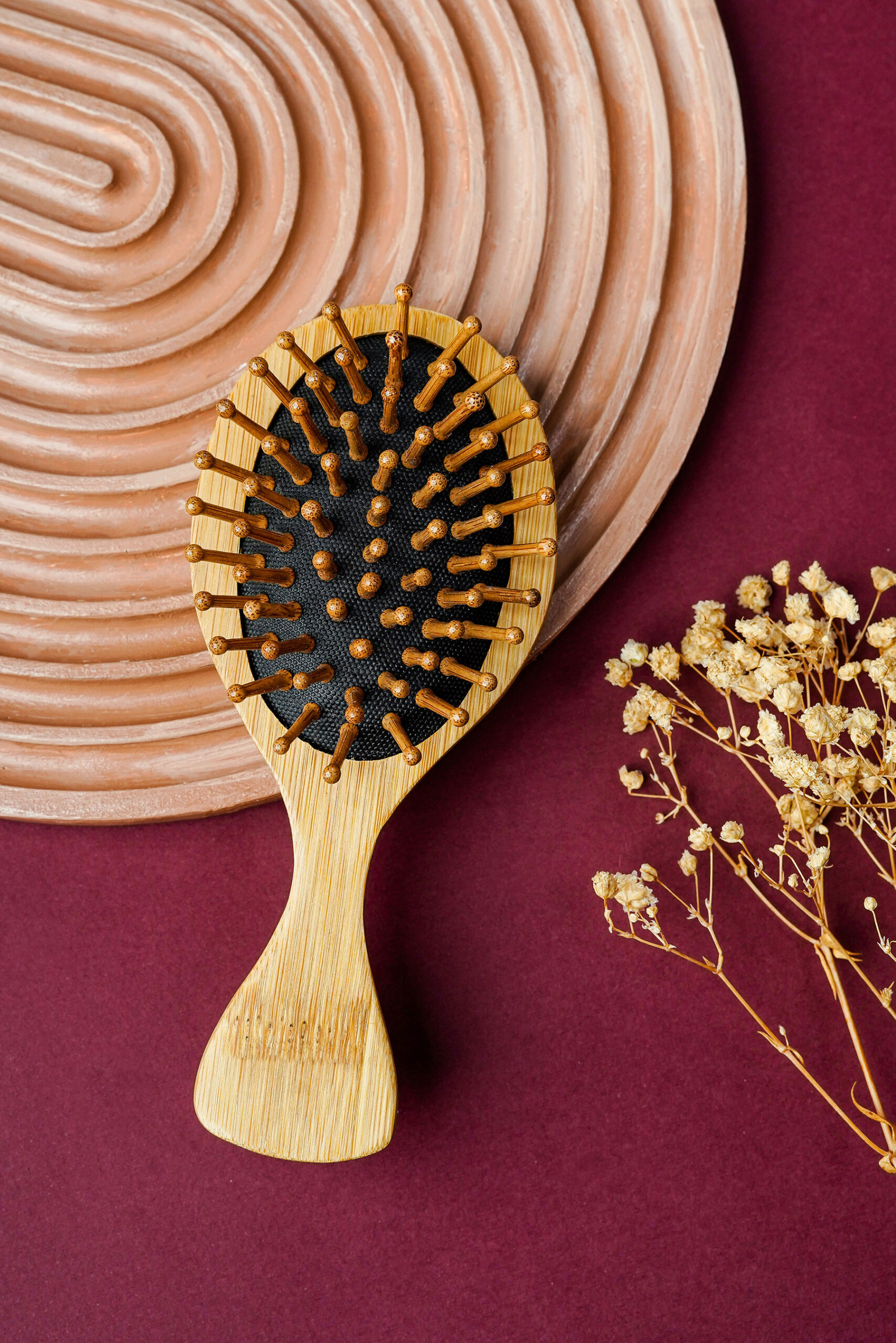 فرشاة شعر من خشب البامبو صغيرة للسفر | Bamboo Travel Hair Brush - Eagle Prime - Image 3