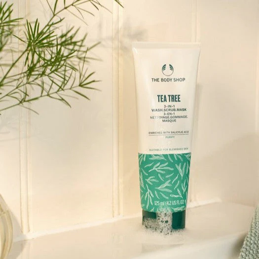 Tea Tree 3-in-1 Wash, Scrub & Mask - 125 ml - The Body Shop - Image 2